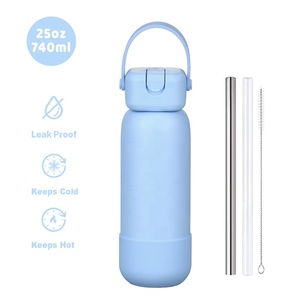 Nuova Bottiglia d'Acqua Sportiva Portatile da 740ml in Acciaio Inox Isolato con Beccuccio per Avventure all'Aperto - Product Image 6