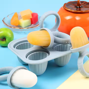Silicone Popsicle khuôn trẻ mới biết đi mọc răng cứu trợ khay đá khuôn với nắp <span class=keywords><strong>Ice</strong></span> Pop khuôn Teether đào tạo muỗng - Product Image 3