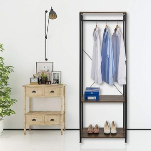 Nuovo appendiabiti Hall albero ingresso panca per scarpe appendiabiti 3 livelli ripiano accento mobili in legno per soggiorno camera da letto - Product Image 2