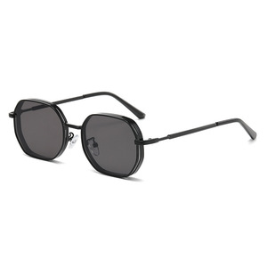 Lunettes de soleil carrées à monture complète UV400, mode unisexe, protection solaire pour adultes - Product Image 3
