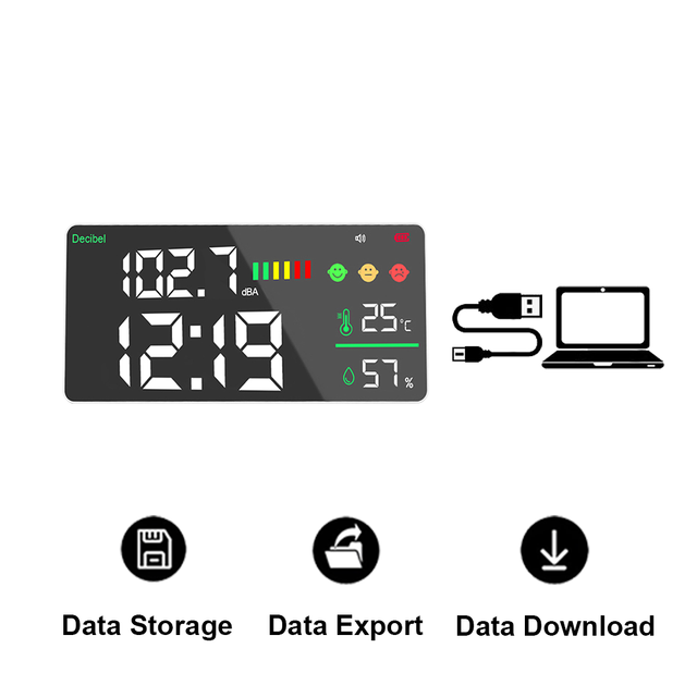 High Accuracy Wall Hanging LED Digital Decibel Meter 30-130dBA Sound Level Meter Audio Noise Measure Reader Tester CE