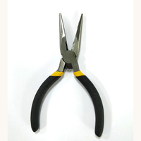 Pince à bec effilé mini de 5 pouces en acier au chrome-vanadium, coupe-fil ergonomique, jaune+noir, qualité industrielle et DIY, personnalisable