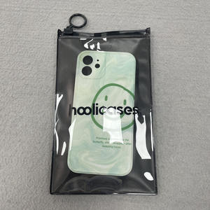 Reutilizable personalizado impreso teléfono caso bolsa al por mayor teléfono móvil Zip Lock llevar negro PVC plástico bolsas de transporte para embalaje de ropa - Product Image 1