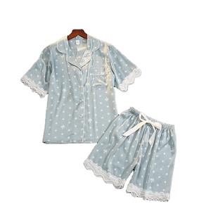 Pigiami Delle Ragazze del Vestito di Casa Pigiama Sweetheart Set di Polka Dot Pigiami Degli Indumenti <span class=keywords><strong>Da</strong></span> <span class=keywords><strong>Notte</strong></span> Camicia <span class=keywords><strong>Da</strong></span> <span class=keywords><strong>Notte</strong></span> <span class=keywords><strong>per</strong></span> la Donna - Product Image 2