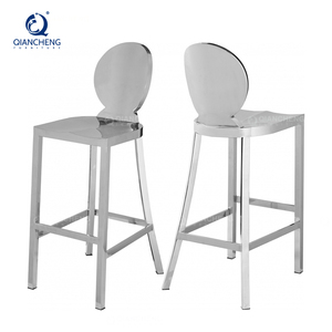 Qiancheng tổ chức sự kiện SS Phật Sơn Trung Quốc Nhà cung cấp đồ nội thất bạc đầy đủ thép không gỉ thanh phân tròn 30 inch cao barstool - Product Image 2