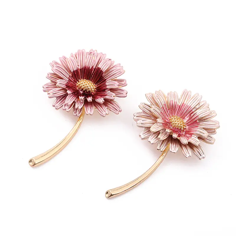 Großhandel Neueste Mode Emaille Blume Brosche Pin Sonnenblume Kleidung Brosche Schmuck