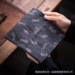 ผ้าเช็ดจานลายดอกไม้สไตล์ญี่ปุ่น "สามความหมายและพันจักรวาล" ผ้าซับน้ำสำหรับพิธีชงชา - Product Image 2