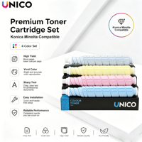 Cartouches de toner UNICO TN610 compatibles avec l'imprimante laser Konica Minolta Bizhub PRO C5500 C6500 C6500P