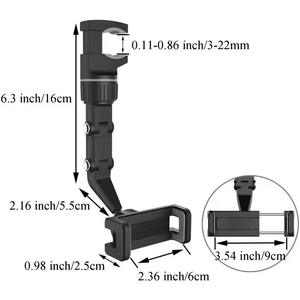 Support de téléphone multifonctionnel breveté, tendance, à rotation 360°, flexible, pour bureau, voiture et rétroviseur - Product Image 4