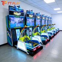 Simulateur de course de bateaux à moteur pour 2 joueurs, écran HD 42 pouces, cabinet métallique, fonctionnant à pièces, pour salles de jeux et centres d'amusement