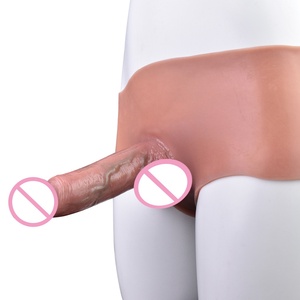 Strap-On Hollow Silicone <b>Dildo</b> Panties Transgender Cosplay Adult Toys Elastic Underwear Sex Toys for Man Woman Couples Pleasure - Product Image 4