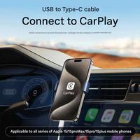 Câble USB-A vers USB-C Carplay 1m avec blindage tressé, charge rapide 3A, en nylon pour iPhone 17/17 Pro/17 Pro Max/16