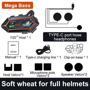 Y20-2X xe máy Mũ bảo hiểm liên lạc không dây tai nghe với tự động trả lời rõ ràng cuộc gọi trợ lý giọng nói chuyển đổi Walkie-Talkie - Product Image 2