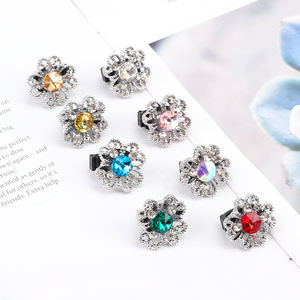 Diamante <span class=keywords><strong>AF1</strong></span>/AJ cordones decoración lujoso zapato brillante flor encanto diamantes de imitación hebilla zapatos accesorios plástico zapato encantos - Product Image 4