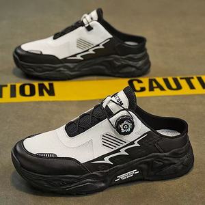 Chaussures de sport décontractées et confortables pour hommes, style basketball, tige en PU, semelle intermédiaire en PVC, semelle extérieure à boucle, légères - Product Image 2