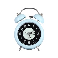 Jam Alarm bercahaya baru jam meja senyap jarum bel ganda jam meja dekorasi antik klasik Quartz Analog despertador reloj
