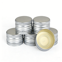 Bouchon à vis en aluminium écologique disponible en plusieurs tailles et couleurs, pot cosmétique en verre de qualité alimentaire personnalisable, huile essentielle