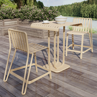 Tabouret haut design moderne de bistrot chaise de bar en aluminium pour mobilier d'extérieur pour bars restaurants hôtels salons