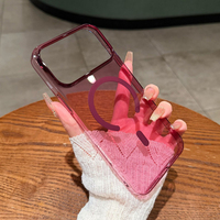 Étui de téléphone magnétique transparent ultra-fin de luxe pour iPhone 18 Pro Max 17 Air 16 15 Pro Max, coque rigide antichoc en PC transparente