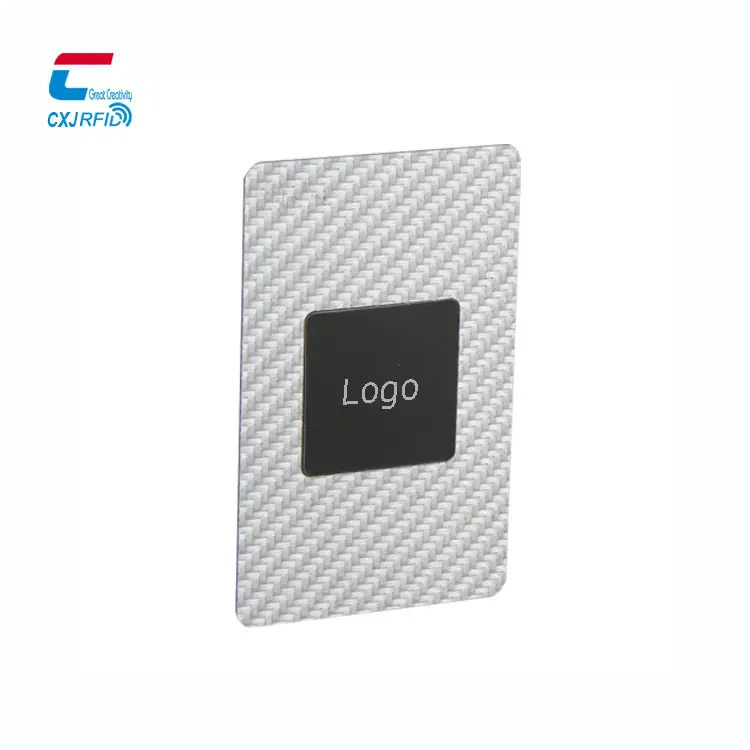 ISO-Qualität beschreibbares Logo Benutzer definierte Kohlefaser-Metall karte 13,56 MHz Ntag 215 Edelstahl Blank Nfc Visitenkarte