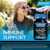 Complément NAD+ liposomal Neewwon 1500mg avec Resvératrol, capsules NAD+ et supplément stimulant, Halal, végétalien