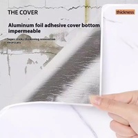 Autocollants muraux modernes en PVC aluminium-plastique 1.2*3 mètres Damask Factory-sourced Large Roll Marble Gilt Ceramic Household