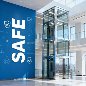מעלית ביתית קטנה 450 ק\\\"ג 3-12 מטר, טכנולוגיה מתקדמת, מעלית תיירותית 2 קומות, מעלית נוסעים לשימוש ביתי פנימי/חיצוני - Product Image 2