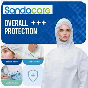 ملابس طبية عالية الجودة للحماية لاستعمال مرة واحدة مقاومة للماء PP <span class=keywords><strong>PE</strong></span> بدلات طبية - Product Image 2