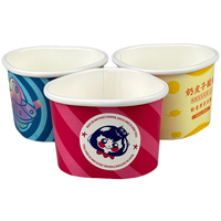 Gobelets à yaourt triangulaires biodégradables personnalisés de qualité supérieure, à paroi simple, 130 ml, gobelets en papier de qualité alimentaire très vendus