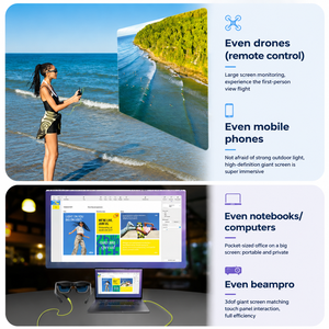 แว่นตาอัจฉริยะ XREAL Xbx A01 รุ่นปี 2026 หน้าจอขนาดใหญ่ 147 นิ้ว น้ำหนักเบาพิเศษเพียง 62 กรัม รองรับ HDR10 ความสว่าง 1600 นิต จอแสดงผลแบบ Micro-OLED - Product Image 6