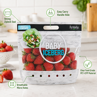 Kantong Buah dan Sayur Food Grade PET/CPP Custom dengan Penutup Zipper Lock
