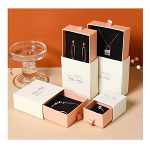 Jewelry Storage <b>Boxes</b> Multi Size Drawer <b>Packaging</b> For Rings Earrings Necklaces Bracelets Paperboard Rectangular Jewelry - Product Image 2