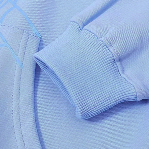 Sweat-shirt à capuche épais de style streetwear gothique avec motif toile d'araignée géométrique, design personnalisé, haute qualité, 420 grammes - Product Image 3