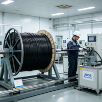 Câble à fibres optiques aérien autoportant en forme de 8, 48 cœurs G652D LSZH, pour télécommunications, vente en gros
