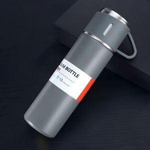 Set Regalo Bottiglia Termica Isolata da 500ml con Tazza, Thermos in Acciaio Inox 304 con 3 Coperchi, Omaggio Aziendale - Product Image 6