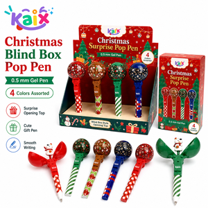 KAIX-Ensembles <span class=keywords><strong>de</strong></span> stylos gel <span class=keywords><strong>de</strong></span> Noë<span class=keywords><strong>l</strong></span> Pop Surprise OEM pour boutique <span class=keywords><strong>de</strong></span> cadeaux, écriture lisse, nouveauté, 0.5mm - Product Image 1