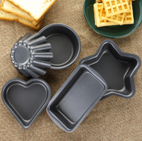 Moules à gâteau miniatures rectangulaires en acier au carbone antiadhésif, outils de cuisson pour la maison et la cuisine, écologiques