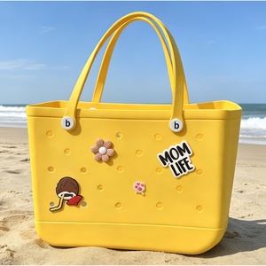 Borsa da Spiaggia Grande in EVA e Silicone di Alta Qualità, Personalizzabile con Logo, per Donna, Campeggio, Shopping, Borsa a Tracolla Tipo Bogg - Product Image 1