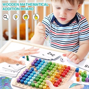 Tablero de multiplicación de madera Montessori, juego de aprendizaje de multiplicación matemática para niños, tablero de cálculo de madera, juguete educativo - Product Image 2