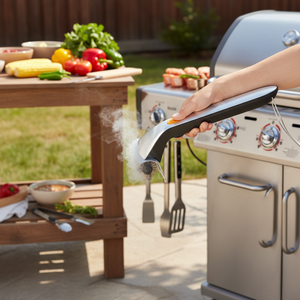 Brosse de nettoyage pour barbecue, nouveau design, en acier inoxydable, brosse électrique rotative rechargeable pour barbecue - Product Image 1