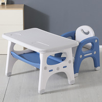 Vanité élégante VSUCH pour enfants Bureau pour enfants de haute qualité PE School Plastic Colored Leaning Chairs with Table for Children to Study