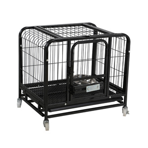 批发定制折叠带狗便器大型金属大型狗笼 - Product Image 1