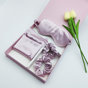 Mặt nạ mắt bao bì hỗ trợ tùy biến 3 trong 1 hộp quà Tặng satin Mặt nạ mắt scrunchies gối trường hợp Hộp quà tặng - Product Image 3