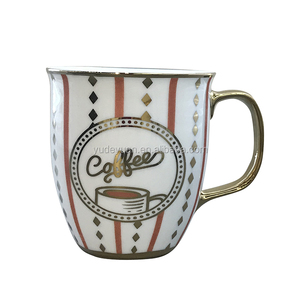 Powkidydy — tasse à café en <span class=keywords><strong>porcelaine</strong></span> dorée et en céramique <span class=keywords><strong>Fine</strong></span>, luxe moderne, style arabe, avec poignée en or, 16oz - Product Image 3