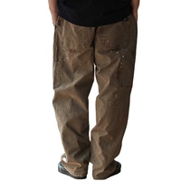 Hip Hop Graffiti lâche hommes lavage Patch travail Street Wear Stock peinture Splash encre hommes Cargo pantalon