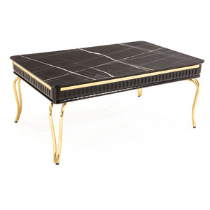 Rosse Modern Wood Coffee <b>Table</b> Rectangular Metal Frame Durable Living Room Furniture Home <b>Decor</b> Turkey - Product Image 4