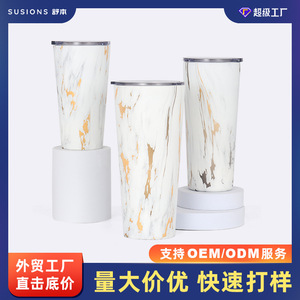 Stainless Steel Tumbler 20oz Vacuum Insulated Travel Mug Portable Coffee Cup Straight Shape Water Blue - Product Image 5