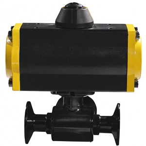 COVNA Urgent Order 3 Way Pneumatic Valve DN40 L Port Pneumatic Actuated SS316 Sanitary Ball Valve with <b>Tri</b>-<b>Clamp</b>, Single Acting - Product Image 4