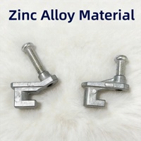 Fermoirs plats angulaires en alliage de zinc moulé sous pression, pièces de quincaillerie, conception de motif personnalisée, fabrication de moules, poli et fini.