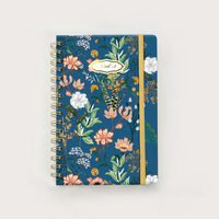 Carnet à spirales A5 personnalisé, art tendance |   Pages de papier colorées élégantes avec sangle élastique |   Choix de cadeau académique professionnel moderne